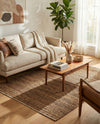 Coastal Haven Jute Collection Area Rug - Malibu Rectangle Sepia Brown  lifestyle 25