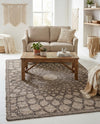 Savannah Threads Collection Area Rug -  Serengeti Rectangle Charcoal and Ivory  lifestyle 9