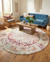 Georgetown Rugs Collection Area Rug - Dupont (Light Multi) Round Light Multi  lifestyle 63