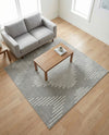 Seychelles Stripes Collection Area Rug - Mahe (Gray and Ivory) Square Gray and Ivory  lifestyle 57