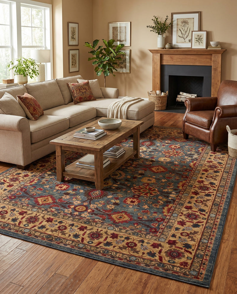 Chelsea Elegance Collection Area Rug -  Osterley Rectangle Blue  lifestyle 80