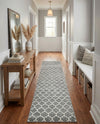 Lattice Gardens Collection Area Rug -  Bloomfield (Dark Gray) Runner Dark Gray  lifestyle 58