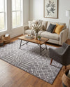 Marrakech Lattice Collection Area Rug - Medina (Light Gray) Rectangle Light Gray  lifestyle 22
