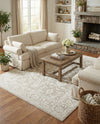 Savannah Elegance Collection Area Rug - Augusta (Light Gray) Rectangle Light Gray  lifestyle 26