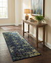 Riviera Elegance Collection Area Rug - Antibes (Navy Blue) Runner Navy Blue  lifestyle 73