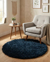 Majestic Manor Collection Area Rug - Versailles (Aegean Blue) Round Aegean Blue  lifestyle 53