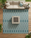 Urban Oasis Rugs Collection Area Rug -  Boulevard (Teal) Square Teal  lifestyle 45