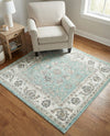 Adriana Terrace Collection Area Rug -  Positano (Aqua) Square Aqua  lifestyle 61