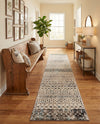 Mediterranean Lattice Collection Area Rug -  Casablanca (Ivory Gray Blue) Runner Ivory Gray Blue  lifestyle 45