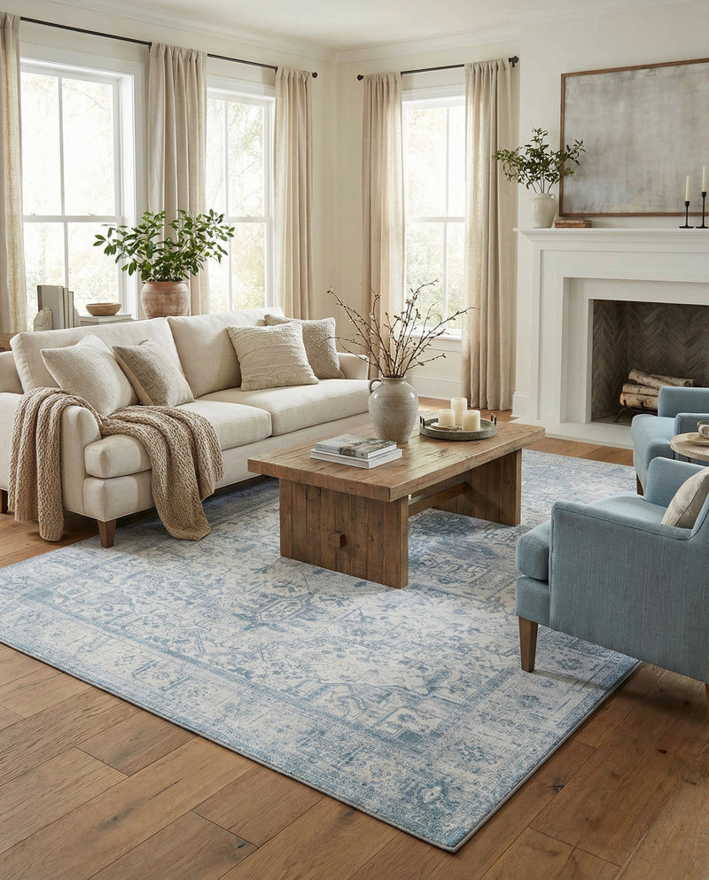 Heritage Elegance Collection Area Rug -  Windsor (Ivory) Rectangle Ivory  lifestyle 7