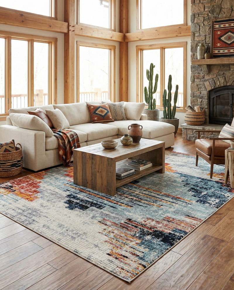 Santa Fe Trails Collection Area Rug -  Arroyo Rectangle Multi  lifestyle 9