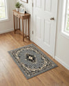 Tabriz Tapestry Collection Area Rug - Azerbaijan (Gray) Rectangle Gray  lifestyle 4