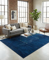 Soho Elegance Collection Area Rug - Chelsea (Navy Blue) Rectangle Navy Blue  lifestyle 12