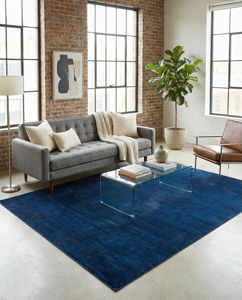Soho Elegance Collection Area Rug - Chelsea (Navy Blue) Rectangle Navy Blue  lifestyle 12