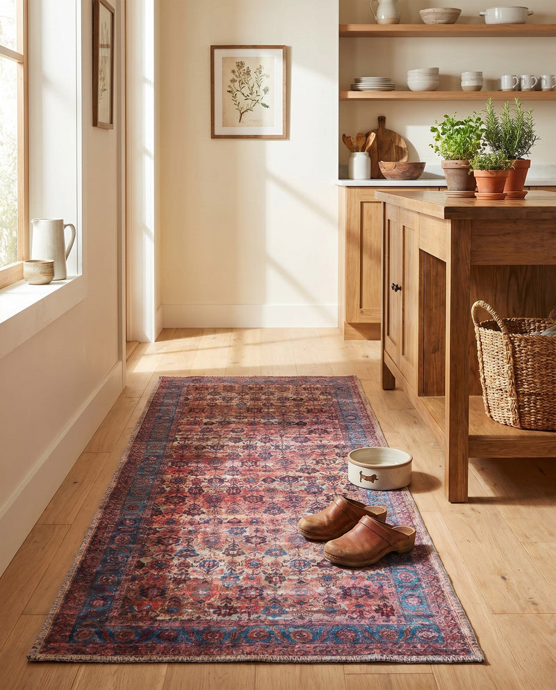 Zahara Oasis Collection Area Rug -  Meknes Runner Antique Pink  lifestyle 57