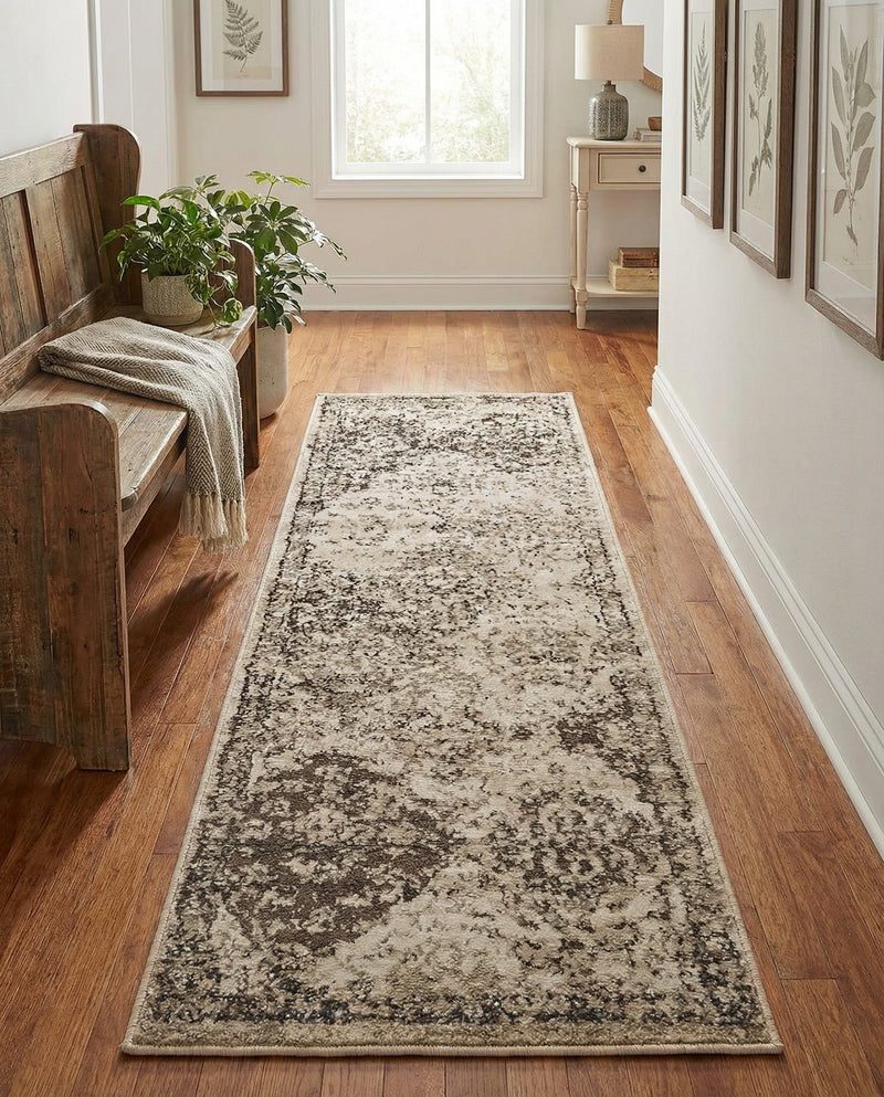 Gobi Sands Collection Area Rug -  Taklamakan Runner Beige  lifestyle 33