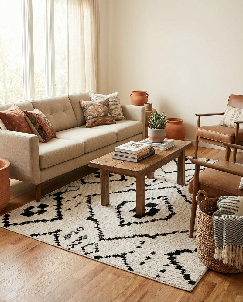 Tangier Treasures Collection Area Rug -  Chefchaouen Rectangle Ivory  lifestyle 17