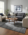 Marrakesh Lattice Collection Area Rug - Casablanca (Charcoal Gray) Rectangle Charcoal Gray  lifestyle 17
