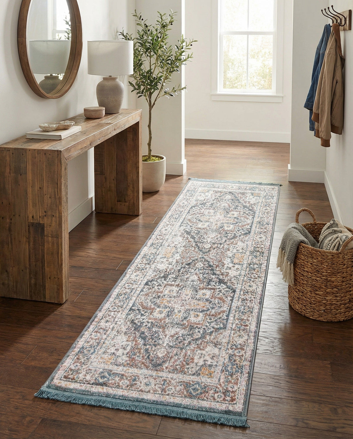 Caribbean Breeze Collection Area Rug -  Andros Runner Gray  lifestyle 144