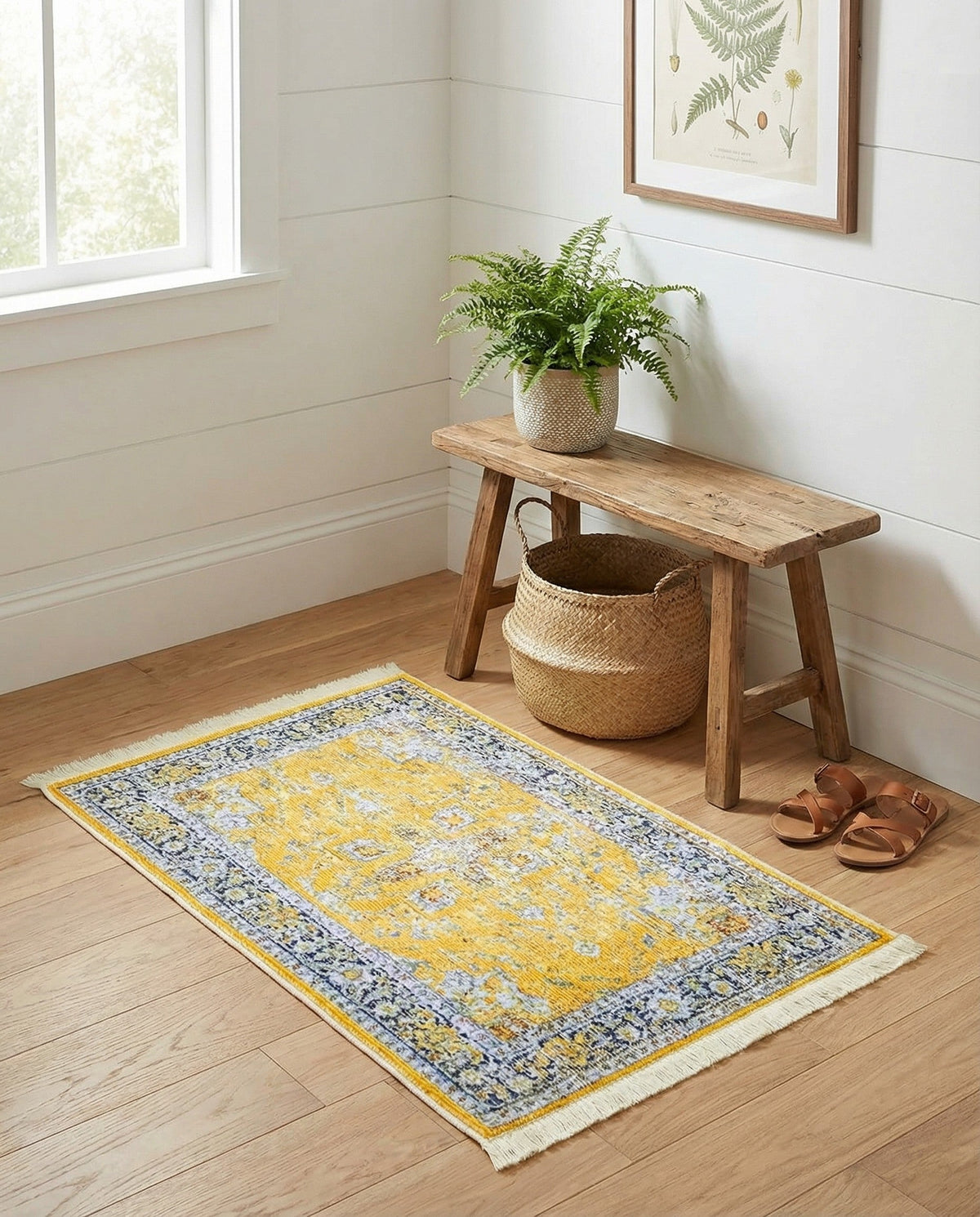 Caribbean Breeze Collection Area Rug -  Andros Rectangle Yellow  lifestyle 50