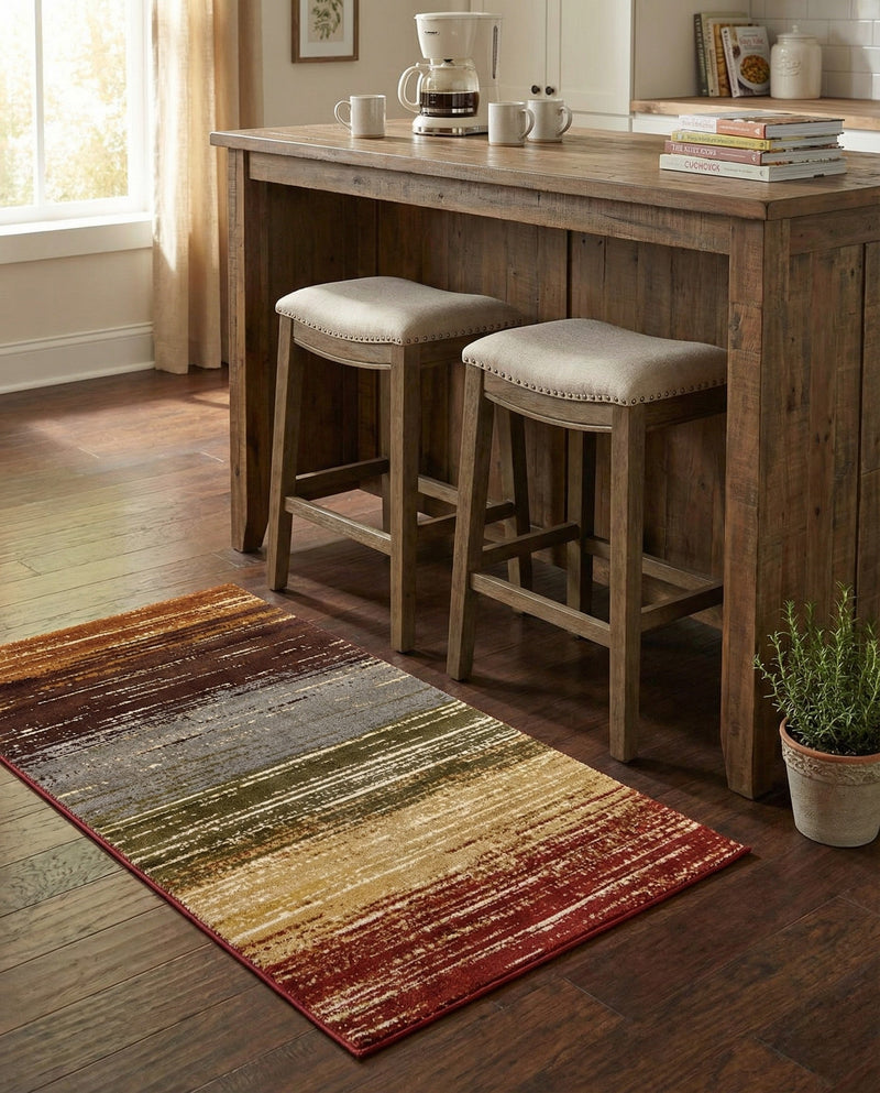 Bistro Lounge Collection Area Rug -  Cortado Rectangle Beige  lifestyle 5
