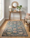 Seville Stripes Collection Area Rug -  Cordoba (Blue) Rectangle Blue  lifestyle 30
