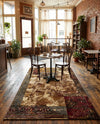 Bistro Lounge Collection Area Rug -  Latte Rectangle Beige  lifestyle 18