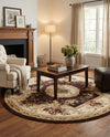 Versailles Elegance Collection Area Rug -  Louveciennes (Brown) Round Brown  lifestyle 42