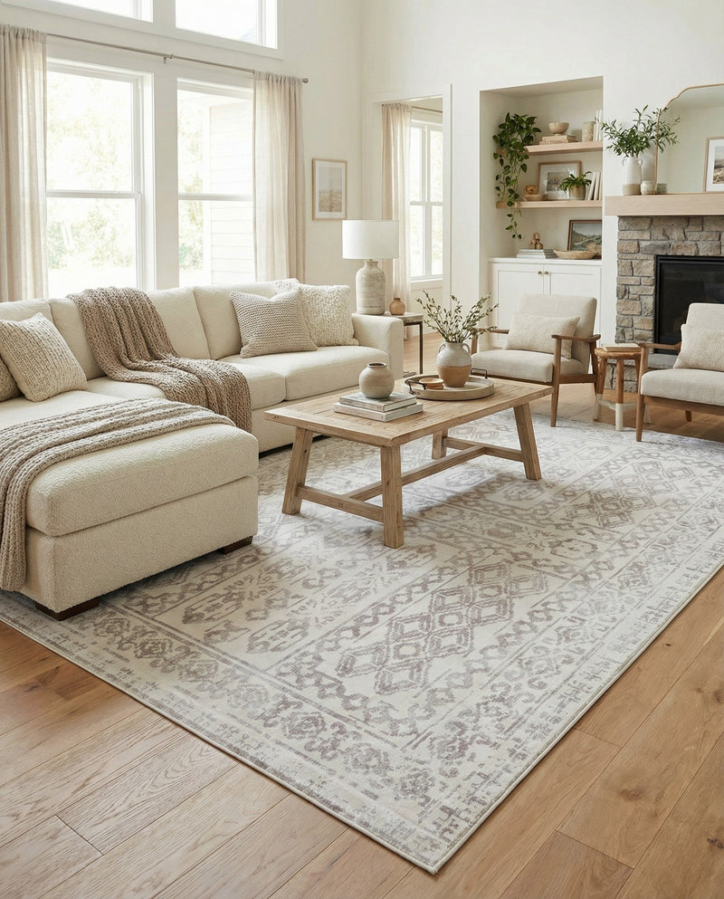 Cambridge Classics Collection Area Rug - Trinity (Cream) Rectangle Cream  lifestyle 7
