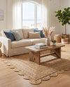 Serenity Braided Jute Collection Area Rug - Seaside Rectangle Natural  lifestyle 40