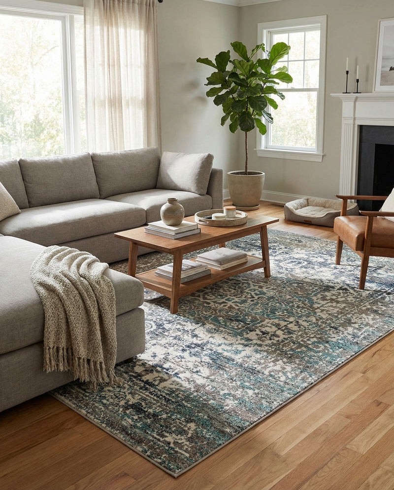 Georgetown Rugs Collection Area Rug - Dupont (Gray) Rectangle Gray  lifestyle 11