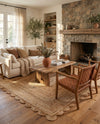 Serenity Braided Jute Collection Area Rug - Seaside Rectangle Natural  lifestyle 25