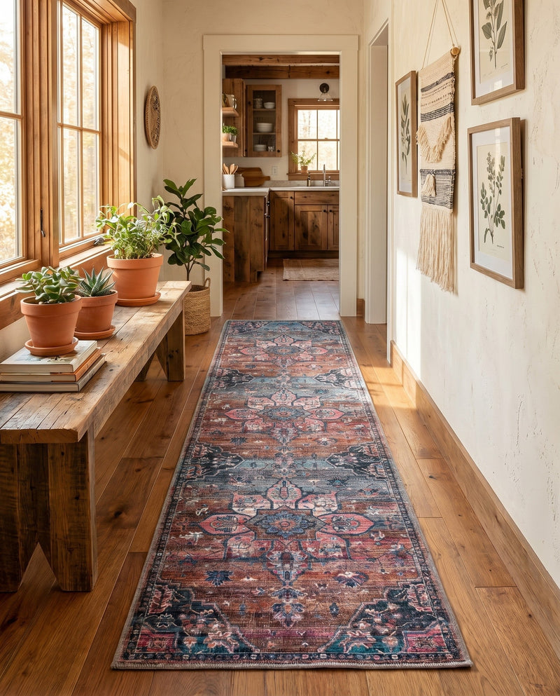 Vintage Memories Collection Area Rug -  Hindsight Runner Multi  lifestyle 80