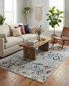 Tangier Treasures Collection Area Rug - Casablanca Rectangle Light Blue  lifestyle 8