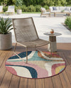 Urban Terrace Collection Area Rug - Venice Round Multi  lifestyle 74