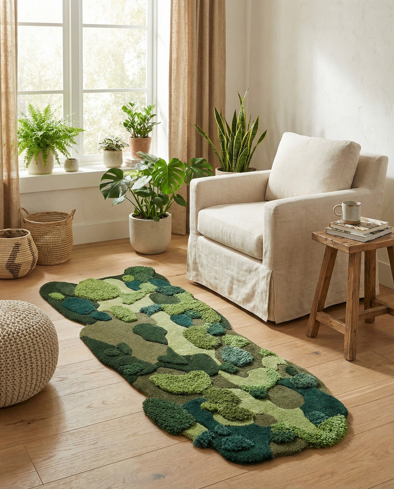 Forest Floor Oasis Collection Area Rug - Willowbrook Runner Green  lifestyle 34