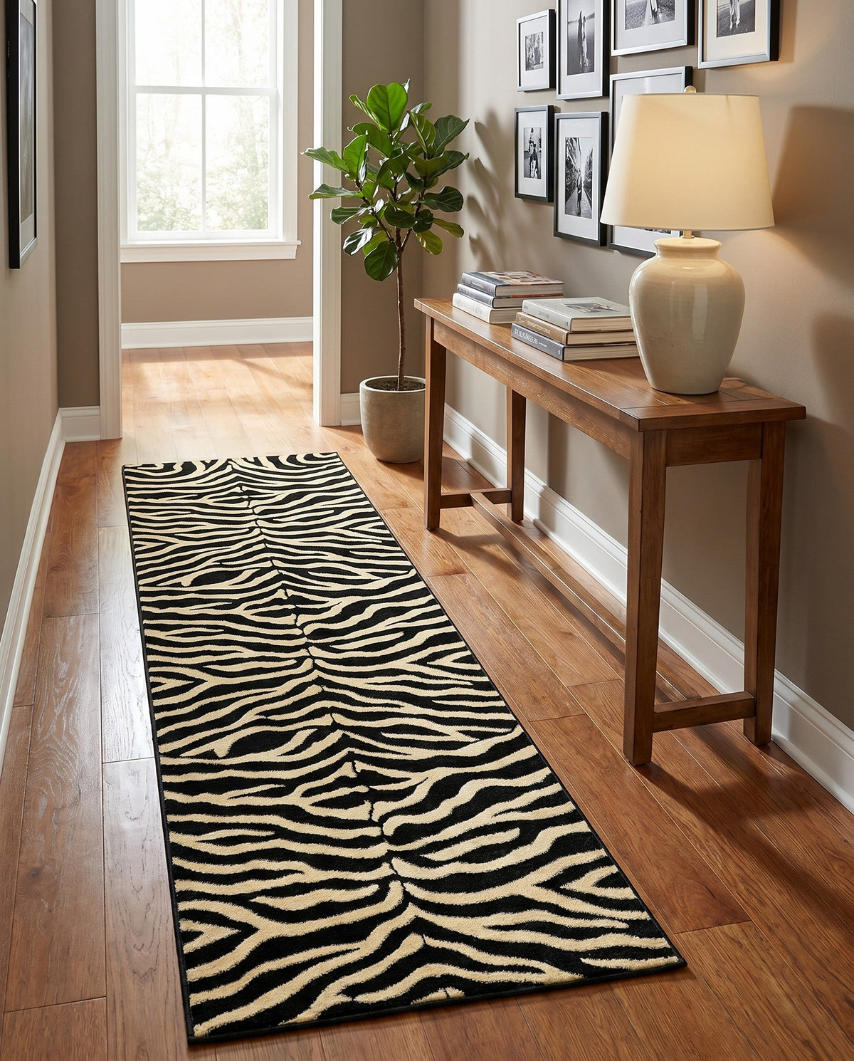 Savannah Sojourn Collection Area Rug -  Kilimanjaro Runner Black  lifestyle 50