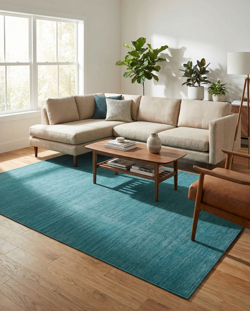 Soho Elegance Collection Area Rug - Chelsea (Turquoise) Rectangle Turquoise  lifestyle 20