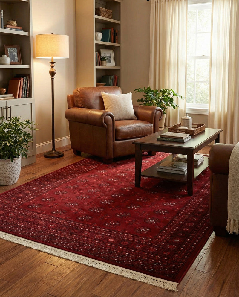 Samarkand Elegance Collection Area Rug -  Konye-Urgench Rectangle Red  lifestyle 15