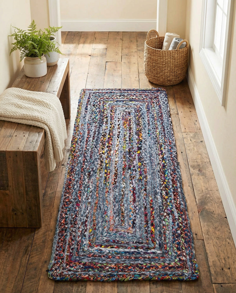 Woven Udaipur Collection Area Rug - Sahara Runner Blue and Multi  lifestyle 71