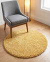 Alpine Plush Collection Area Rug -  Cortina (Sun Yellow) Round Sun Yellow  lifestyle 28