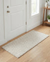 Solid Shag Seaside Collection Area Rug - Azure Cove (Ivory) Runner Ivory  lifestyle 52