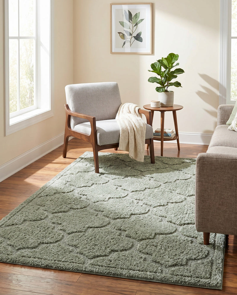 Trellis Haven Collection Area Rug -  Havencrest Rectangle Green  lifestyle 27