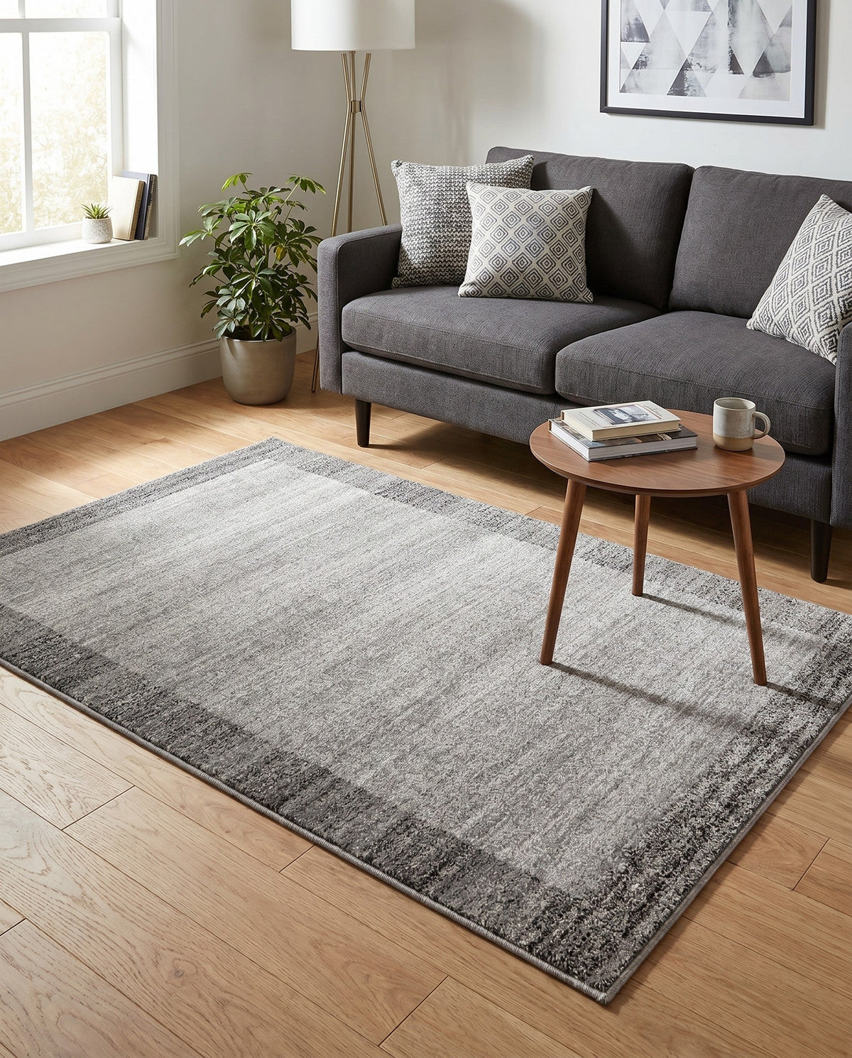 Studio Haven Collection Area Rug -  Conservatory (Light Gray) Rectangle Light Gray  lifestyle 23