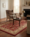 Isfahan Elegance Collection Area Rug - Naghsh-e Jahan (Burgundy) Rectangle Burgundy  lifestyle 45