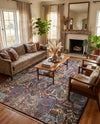 Heritage Elegance Collection Area Rug -  Louvre Rectangle Multi  lifestyle 15