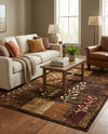 Bistro Lounge Collection Area Rug -  Affogato Rectangle Brown  lifestyle 15