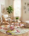 Venetian Elegance Collection Area Rug -  Marghera Round Ivory  lifestyle 68