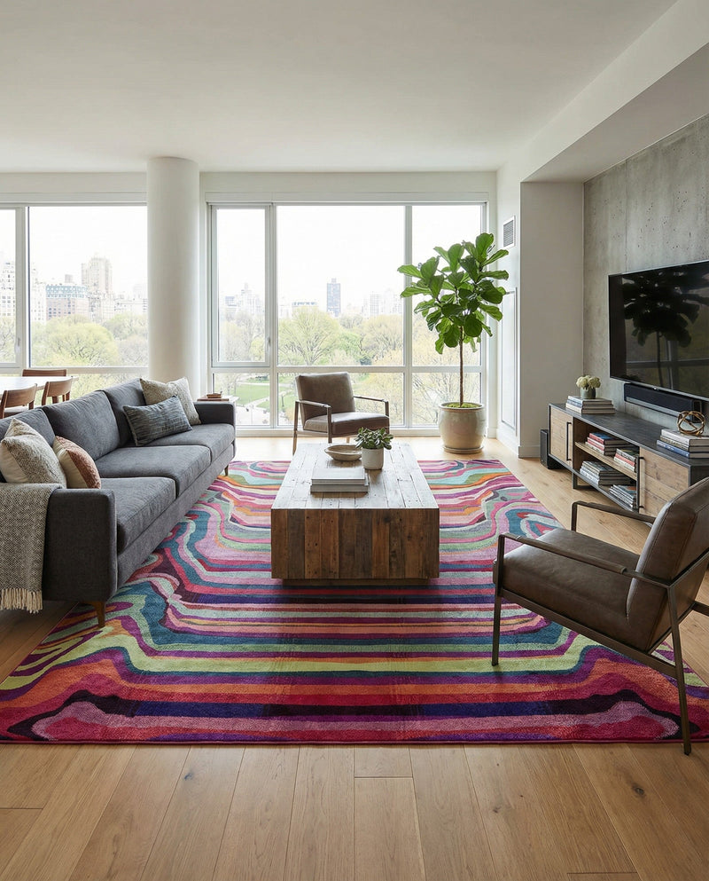 Chromatic Oasis Collection Area Rug -  Dapple Rectangle Multi  lifestyle 15