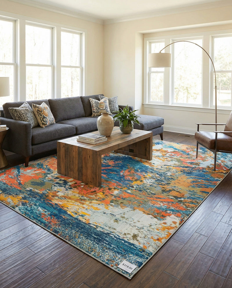 Colorburst Oasis Collection Area Rug -  Chroma Rectangle Multi  lifestyle 22